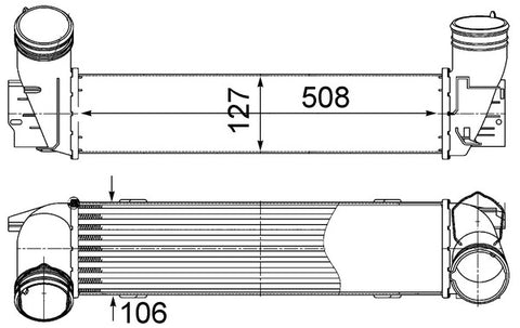 INTERCOOLER FITS  BMW (MAHLE/BEHR)