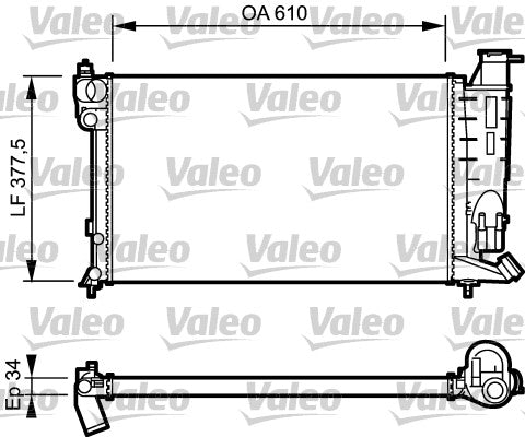 VALEO RADIATOR Fits PEUGEOT 306 7B,N3,N5 1.8L/2.0L 94-99 730983