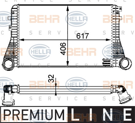 BEHR INTERCOOLER Fits AUDI A3 8PA/8P1/TT/SKODA/VW GOLF/JETTA 07-on 8ML376723541