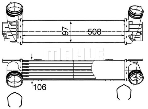 INTERCOOLER FITS BMW 3 (17517798788 ) - MAHLE/BEHR