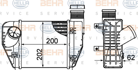 BEHR INTERCOOLER Fits AUDI A6 C6 2.0 TFSI 05-11 8ML 376 899-071/8ML376899071