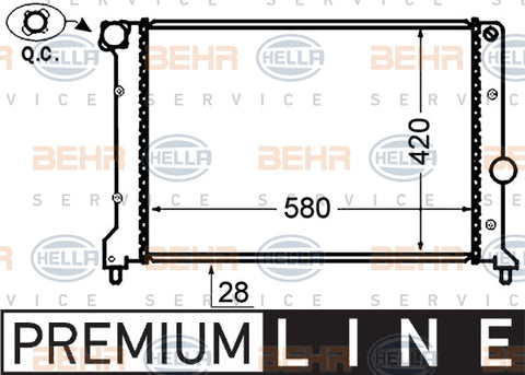 BEHR RADIATOR Fits ALFA ROMEO 1.9JTDM 05-10 8MK 376 766-111/8MK376766111