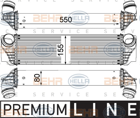 BEHR INTERCOOLER Fits BMW 5 535i/7 740 Li 09-17 8ML 376 746-401