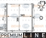 BEHR/MAHLE RADIATOR Fits PORSCHE 911,997 04-12 8MK 376 730-581/8MK376730581