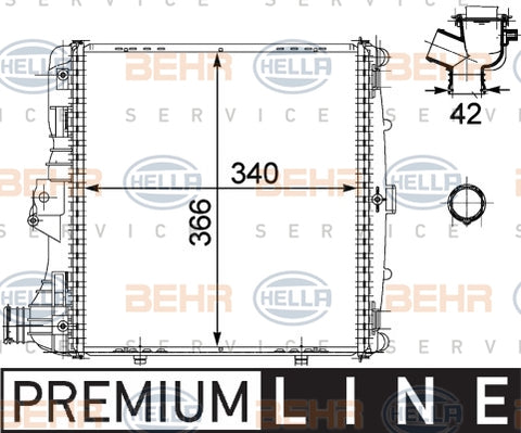 BEHR/MAHLE RADIATOR Fits PORSCHE 911,997 04-12 8MK 376 730-581/8MK376730581