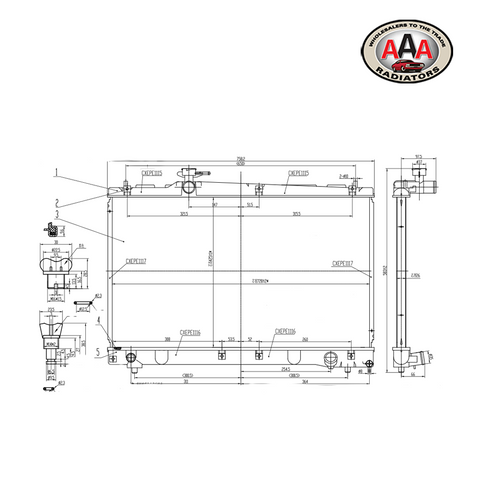 AAA RADIATOR Fits TOYOTA AVENSIS VERSO (2001 - 2003)