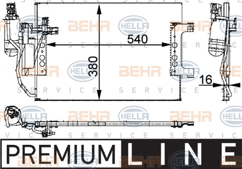 BEHR CONDENSER Fits MERCEDES BENZ A-CLASS 97-04 8FC 351 301-391