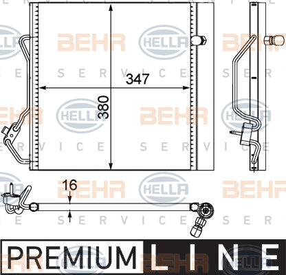 BEHR CONDENSER Fits SMART CITY/FORTWO /CABRIO 02-07 8FC 351 303-421