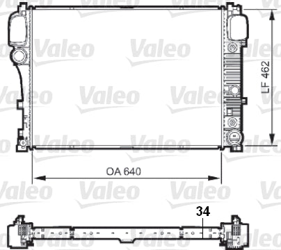 VALEO RADIATOR Fits MERCEDES BENZ S-CLASS S300/S350/S400 05-13 735298