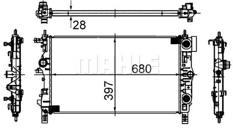 RADIATOR FITS HOLDEN CRUZE (MAHLE/BEHR)