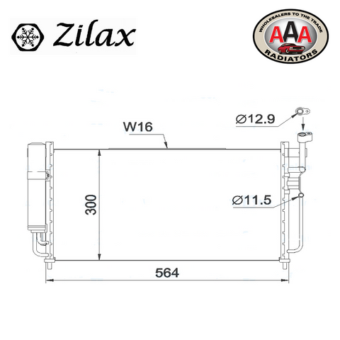 AAA (ZILAX) CONDENSER Fits MAZDA 2 DY (2002 - 2007)