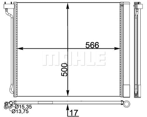 CONDENSER fits BMW (MAHLE/BEHR)