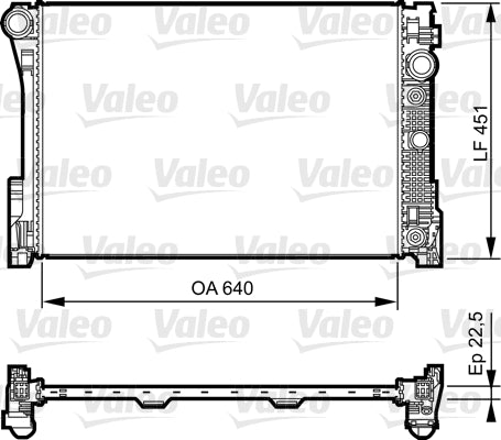 VALEO RADIATOR Fits MERCEDES BENZ C-CLASS C220,C230,C300/E-CLASS E250,E350 07-14