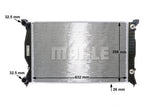 RADIATOR FITS AUDI A4 - MAHLE/BEHR (8E0121251L/8E0121251AQ )