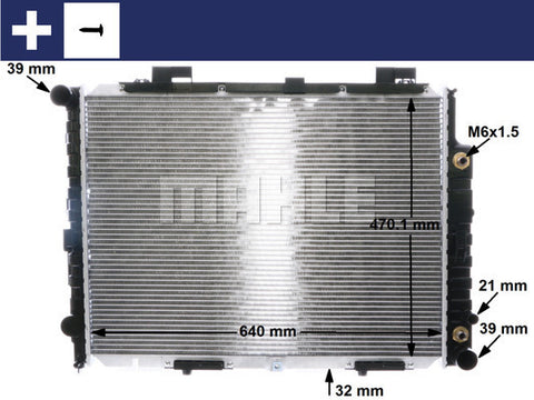 RADIATOR FITS MERCEDES E20 (A2105007103/A2105002803) - MAHLE/BEHR