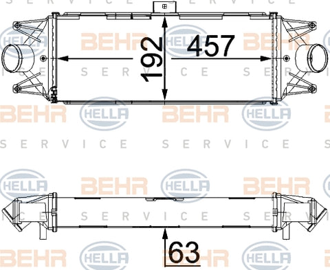 BEHR/MAHLE INTERCOOLER Fits IVECO DAILY 29L/35/40C 99-14 8ML 376 900-444