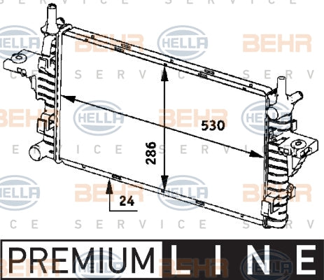 BEHR RADIATOR Fits SMART ROADSTER 452,434 03-05 8MK376719751 8MK 376 719-751