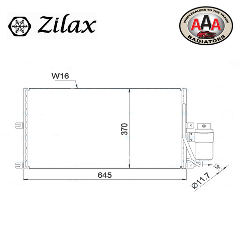 AAA (ZILAX) CONDENSER Fits OPEL VECTRA (1998 - 2003)