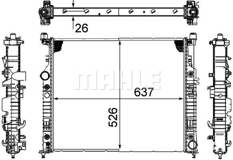 RADIATOR FITS MERCEDES (A2515000503) - MAHLE /BEHR