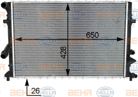 BEHR RADIATOR Fits SKODA FABIA,YETI/VW CADDY/GOLF 1.2L 09-15 8MK376790551