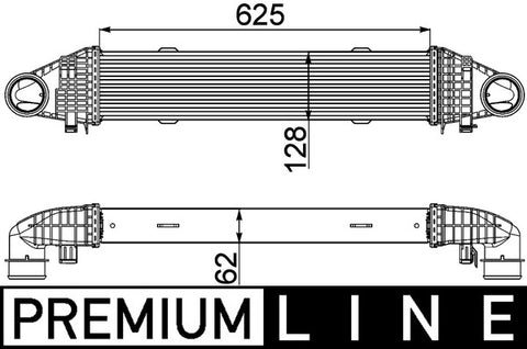 INTERCOOLER FITS MERCEDES W204 (A2045000300) - MAHLE/BEHR