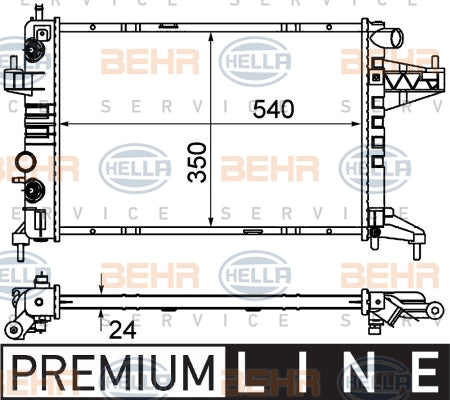 BEHR/MAHLE RADIATOR Fits HOLDEN BARINA XC 1.4L/1.8L 8MK 376 714-371