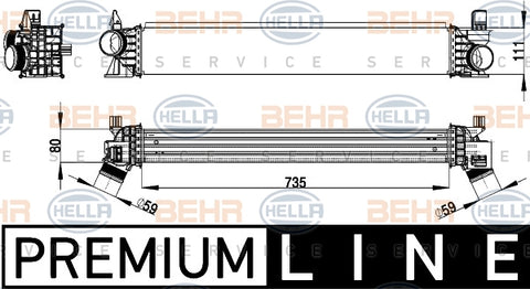 BEHR INTERCOOLER Fits FIAT DUCATO 130 multijet 2.3D 06-on 8ML 376 733-521