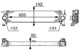 INTERCOOOLER FITS MERCEDES (A4475010501) - MAHLE/BEHR