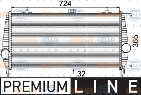 BEHR INTERCOOLER Fits CITROEN C5/PEUGEOT 407 05-16 8ML 376 746-231