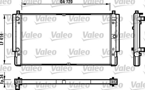 VALEO RADIATOR Fits VW TRANSPORTER/CARAVELLE 94-03 731616