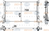 BEHR RADIATOR Fits RENAULT TRAFIC X82 1.6L 14-on 8MK376701601,8MK 376 701-601