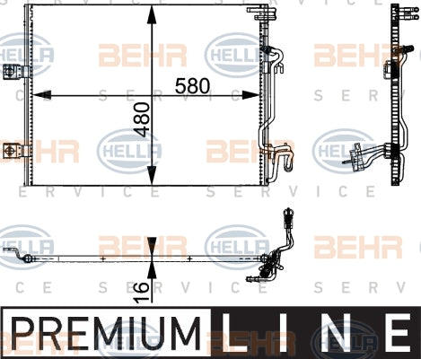 BEHR CONDENSER Fits MERCEDES BENZ S-CLASS 06-13 8FC 351 301-611