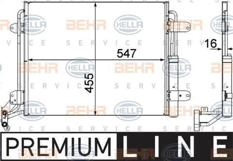 BEHR CONDENSER Fits VW TIGUAN 5N 1.4L/2.0L 07-18 8FC 351 303-461