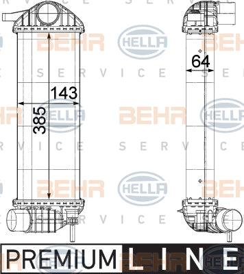 BEHR/MAHLE INTERCOOLER 8ML 376 755-541/8ML376755541