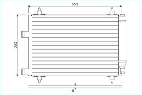 VALEO CONDENSER Fits CITROEN C4/PEUGEOT 307 01-09 817526