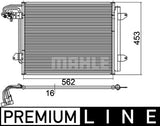 CONDENSER FITS VOLKSWAGEN CADDY (MAHLE/BEHR)