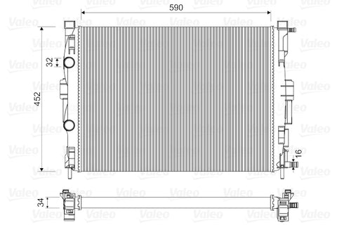 VALEO RADIATOR Fits RENAULT MEGANE X84 1.9 dCi/2.0L/SCENIC J84 03-09 732946