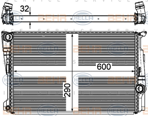 BEHR/MAHLE RADIATOR Fits BMW X3 F25/X4 F26 10-18 8MK 376 743-471/8MK376743471