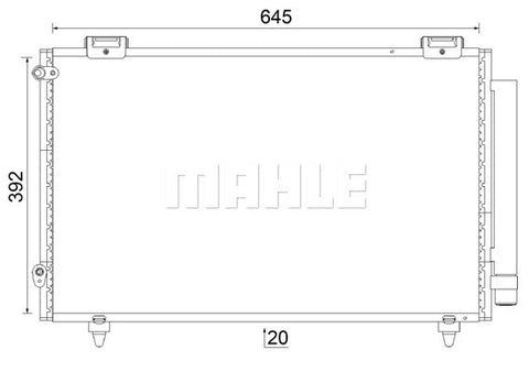 CONDENSER TOYOTA CORROLLA (MAHLE/BEHR)