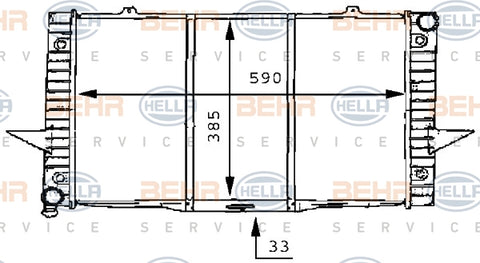 BEHR RADIATOR Fits VOLVO 850/C70/S70/V70 92-99 8MK 376 706-751