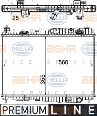 BEHR RADIATOR Fits FORD FIESTA 1.4L/1.6L 08-10 8MK 376 754-761/8MK376754761