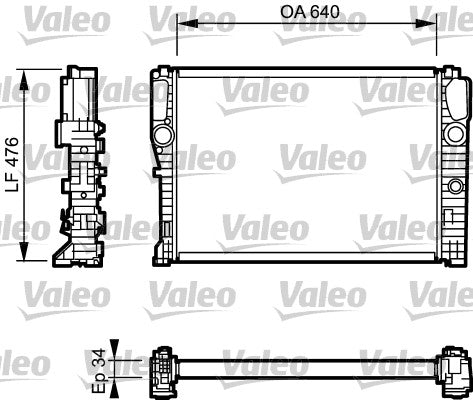 VALEO RADIATOR Fits MERCEDES BENZ E-CLASS 211.041 E 200 kompressor 04-08 732870