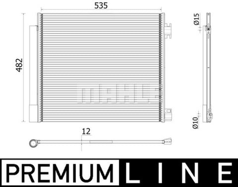 CONDENSER FITS NISSAN QASHQAI (9211000Q0A) - MAHLE/BEHR