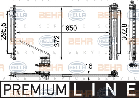 BEHR CONDENSER Fits MERCEDES BENZ SLK 04-11 8FC 351 303-401