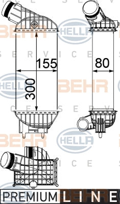 BEHR INTERCOOLER Fits CITROEN D55/PEUGEOT 308/5008 09-16 8ML 376 746-791