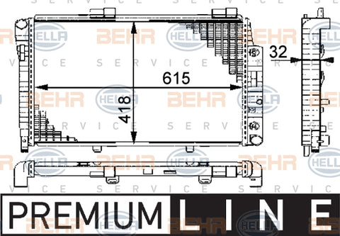 BEHR RADIATOR Fits MERCEDES BENZ C-CLASS/CLK/E-CLASS E230/SLK 8MK 376 712-021