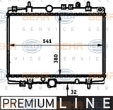 BEHR RADIATOR Fits CITROEN C5/PEUGEOT 406 2.0L 99-04 8MK 376 714-401