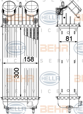 BEHR INTERCOOLER Fits PEUGEOT 207 CC/WC 07-12 8ML 376 756-741/8ML376756741