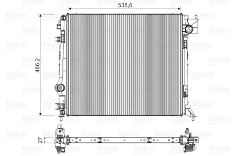 VALEO RADIATOR Fits NISSAN QASHQAI J11 1.6cDi Diesel 14-on