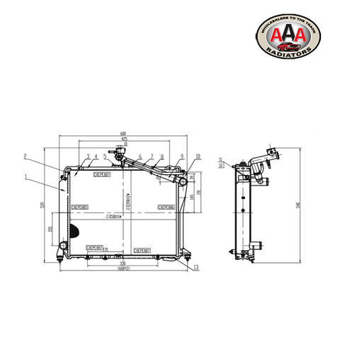 AAA RADIATOR Fits TOYOTA HI-ACE (1989 - 1992) MANUAL